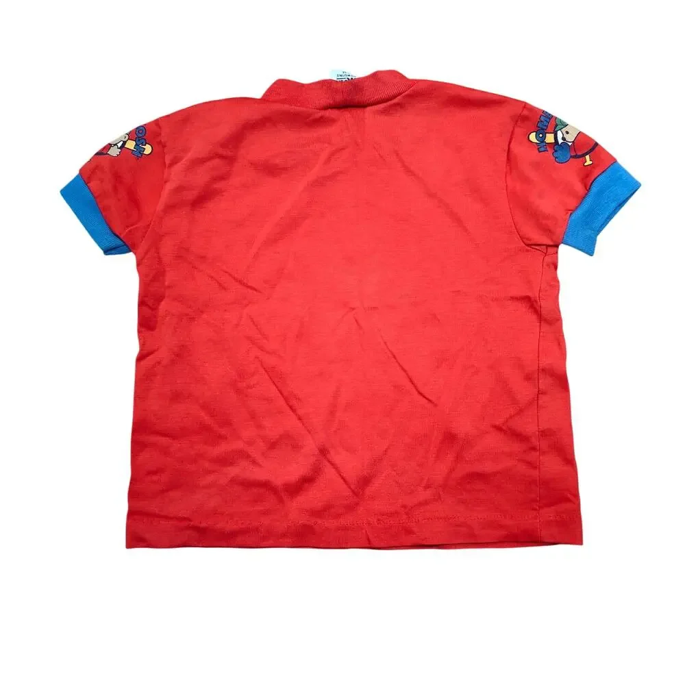 Vintage 80s 90s Baby Osh Kosh Top Red Shirt Ringer Unisex 2T